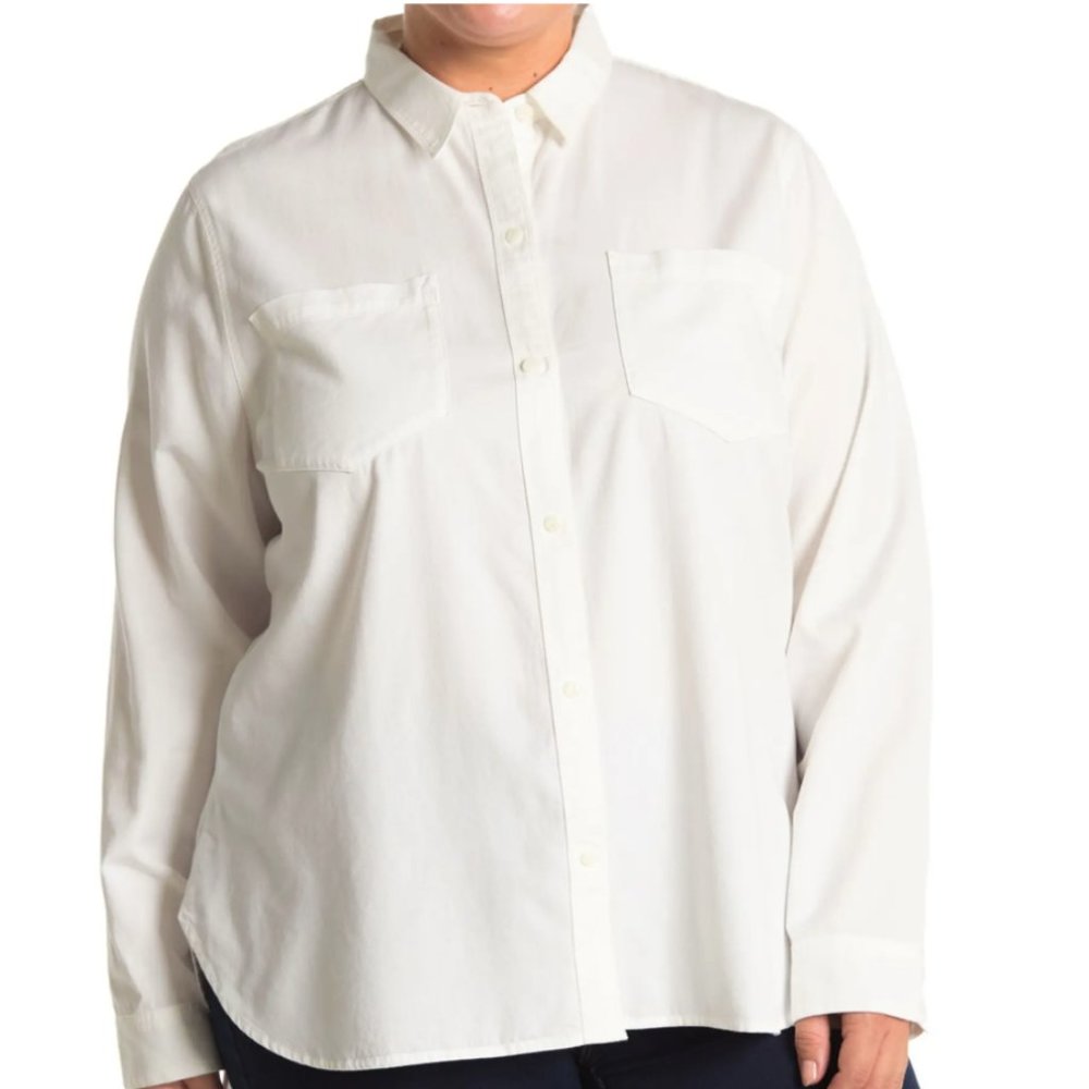 Madewell Ex-Boyfriend Long Sleeve Button Front Shirt - Size XS - NWT